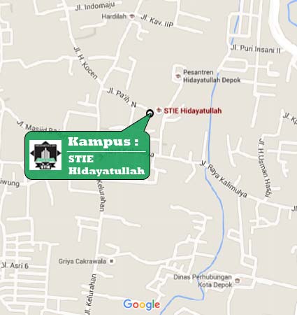Campus Location Map Hidayatullah College of Economics Depok Pts Ptn